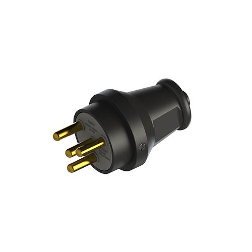 NEAD 3 Faz 25A Kauçuk Fiş - IP44 Su ve Toz Dayanıklı 380V Bağlantı