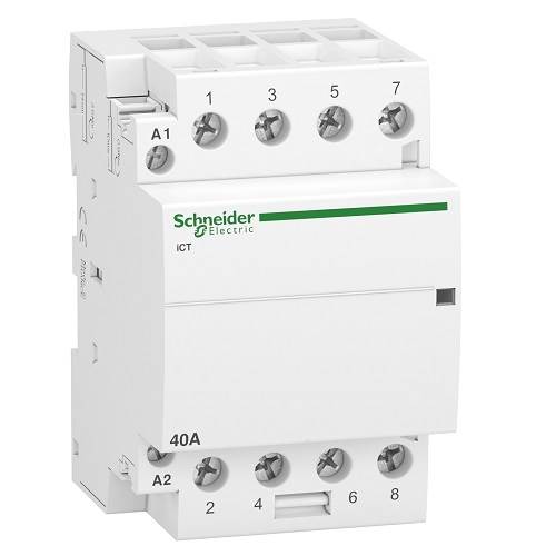 SCHNEIDER 40A 4NO İCT Sessiz Kontaktör 220-240 VAC Modüler DIN Ray Montajlı