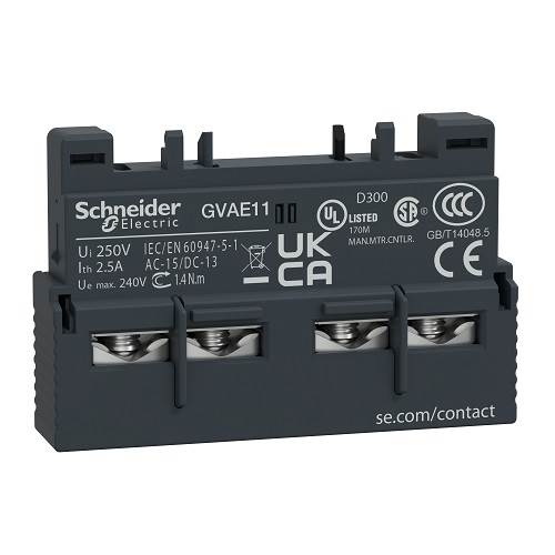 Schneider TeSys GV3 1NA1NK Yardımcı Kontakt Bloğu - 1NO+1NC, 24-240V AC/DC