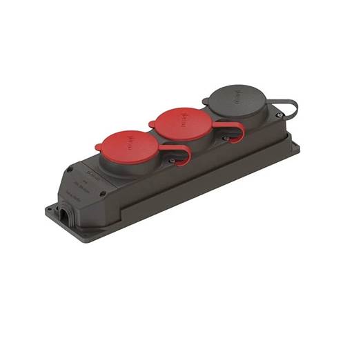 NEAD Kauçuk 3 Fazlı 2 Adet 25A + 1 Adet Monofazlı 16A Priz Kombinasyonu IP44