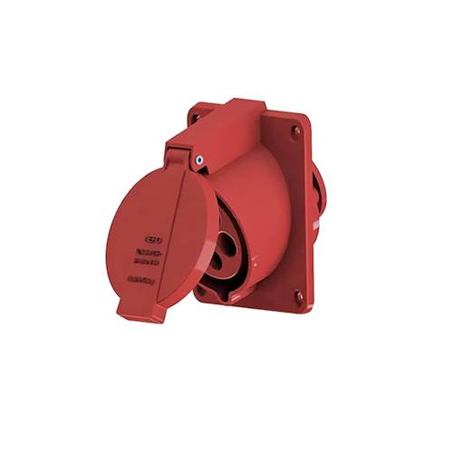 NEAD 5X16A Kapaklı Endüstriyel Makine Prizi, Beyaz, Topraklı