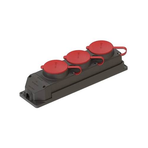 NEAD 3x25A Kauçuk Grup Priz 3'lü IP44 4 Kutuplu Endüstriyel Priz